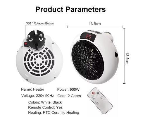 Οικιακό ηλεκτρικό θερμαντήρα δωματίου Smart 900W με ρυθμιζόμενο θερμοστάτη και τηλεχειριστήριο
