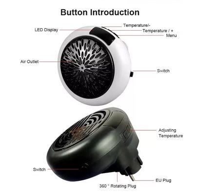 Οικιακό ηλεκτρικό θερμαντήρα δωματίου Smart 900W με ρυθμιζόμενο θερμοστάτη και τηλεχειριστήριο