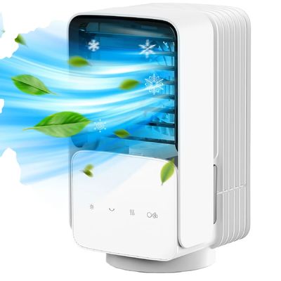 Φανατικός ανεμιστήρας ψύξης νερού USB Μικρός ψυκτικός αέρας τραπεζικού τύπου με 3 τρόπους ανέμου χαμηλό/μεσαίο/υψηλό 14*14*26CM