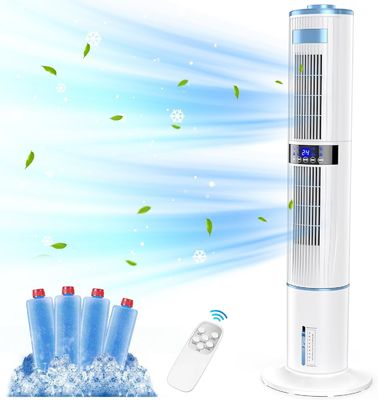 Φορητός ανεμιστήρας πύργου ψύξης TUYA Control Double Layer Design 33*33*120cm Μέγεθος