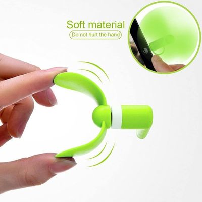 Επικαιροποιητικό σελίδας μεταξιού 2 σε 1 USB Mini Fan για iPhone και Android Type-C Μόνο 15g