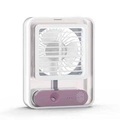 USB επαναφορτιζόμενο 420g επιτραπέζιο τραπέζι στέκεται ψύκτης αέρα κλιματισμός ανεμιστήρας με φως LED