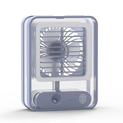 USB επαναφορτιζόμενο 420g επιτραπέζιο τραπέζι στέκεται ψύκτης αέρα κλιματισμός ανεμιστήρας με φως LED