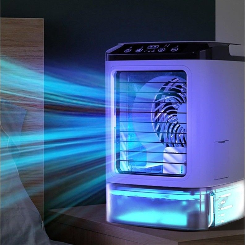 7 χρώματα Led Light Air Cooler με λειτουργία ψύξης ομίχλης για λύση ψύξης δωματίου ξενοδοχείου