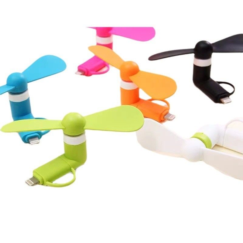 Επικαιροποιητικό σελίδας μεταξιού 2 σε 1 USB Mini Fan για iPhone και Android Type-C Μόνο 15g
