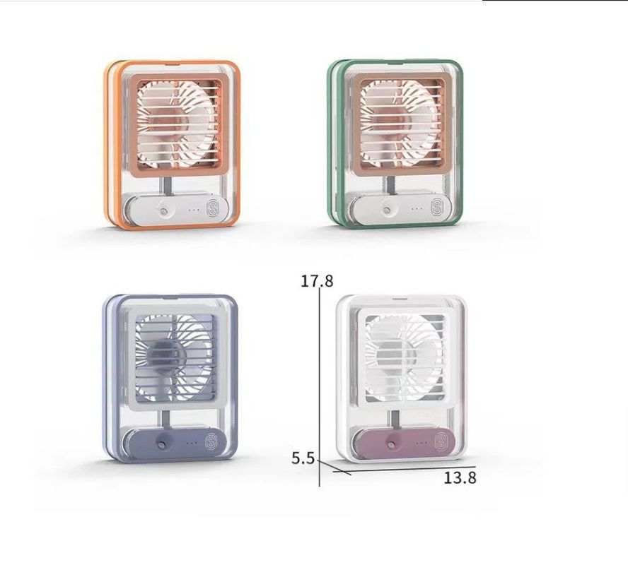 Μίνι νυχτερινός ανεμιστήρας USB φόρτισης ανεμιστήρας ψύξης αέρα με λειτουργία ψεκασμού και βάρος 420g